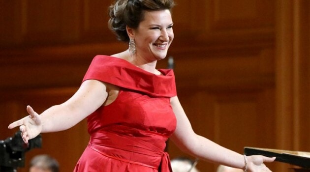 Екатерина Губанова во время благотворительного концерта «Д. Хворостовский и друзья — детям» в Большом зале Московской консерватории, 2019. Фото - Сергей Карпухин / ТАСС