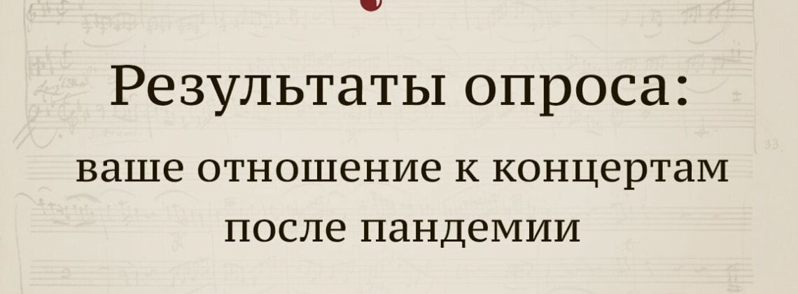 Результаты опроса "Ваше отношение к концертам после пандемии"