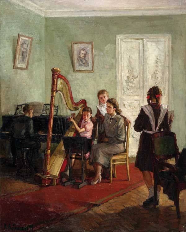 Александр Любимов. Урок музыки. 1939 Александр Любимов. Урок музыки. 1939