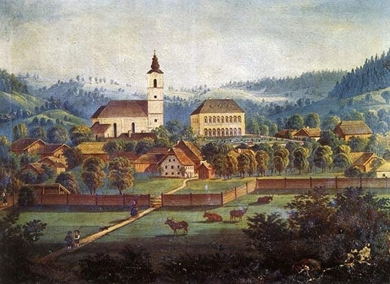Ансфельден в 1820-х годах. Неизвестный художник Ансфельден в 1820-х годах. Неизвестный художник