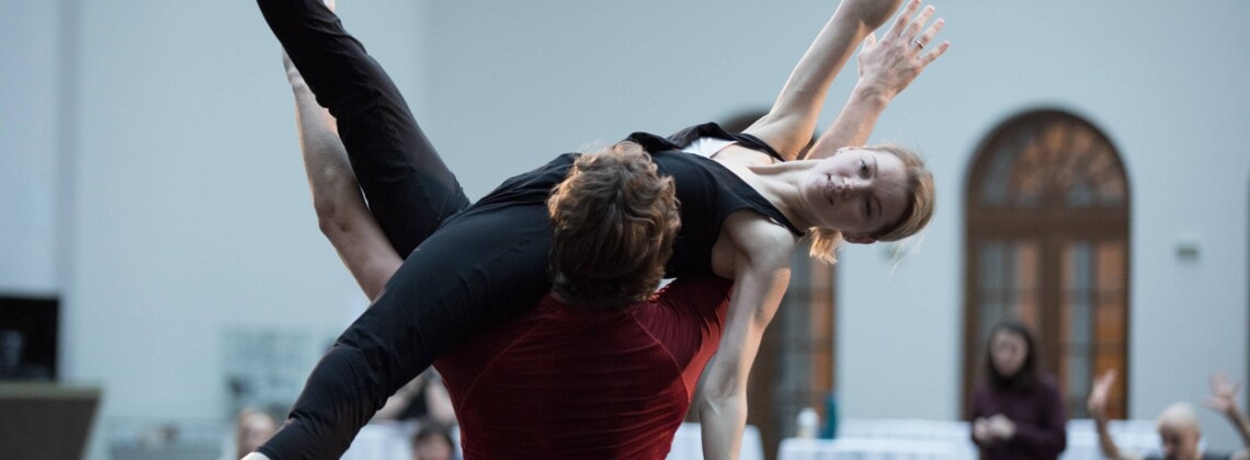 Наталья Сомова и Денис Дмитриев на репетиции балета "Aurea". Фото - Карина Житкова