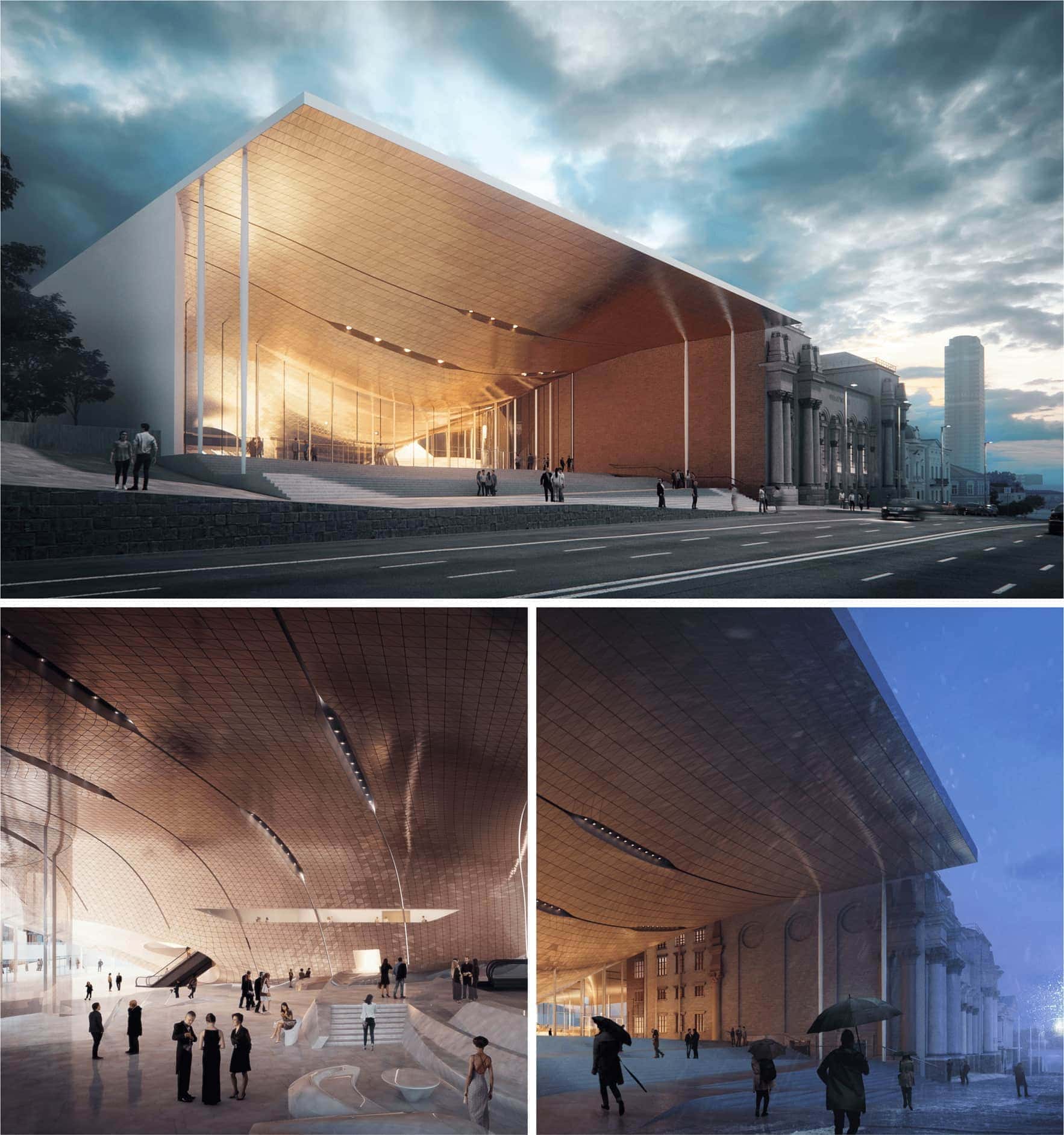 سالن کنسرت انجمن فیلارمونیک Sverdlovsk در یکاترینبورگ طراحی شده توسط معماران Zaha Hadid