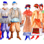 Варвара Егорова. Эскиз костюмов селян © Мариинский театр