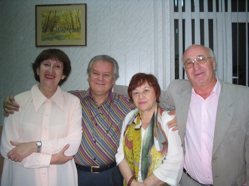 Елизавета Штейнфельд, Юрий Симонов, Татьяна Кан, Феликс Аронс. Саратов, 2005 год
