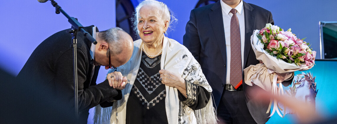 Легенда - Галина Писаренко, худрук фестиваля Георгий Исаакян, директор МАМТ Андрей Борисов. Фото - Елена Лапина