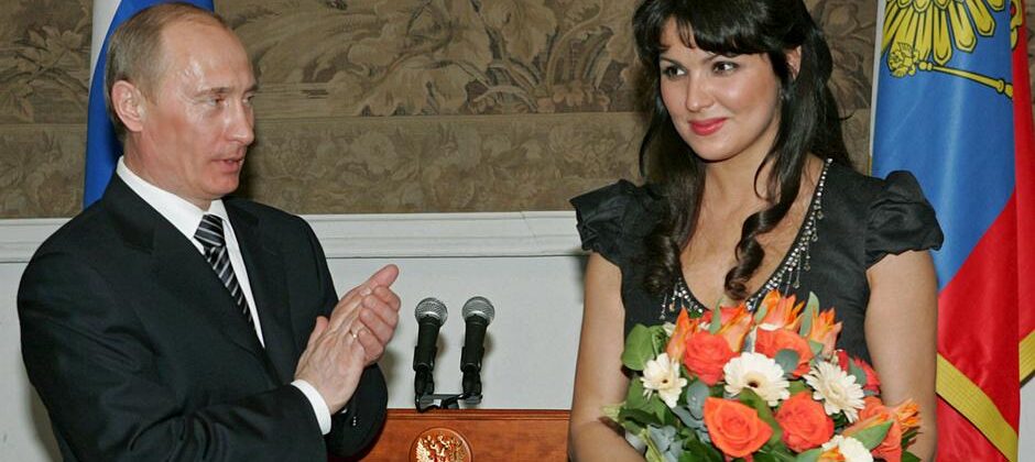 Анна Нетребко и Владимир Путин в Мариинском театре 27 февраля 2008 года