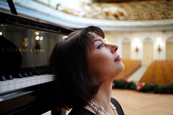 В любимом Большом зале Московской консерватории. Фото из личного альбома пианистки