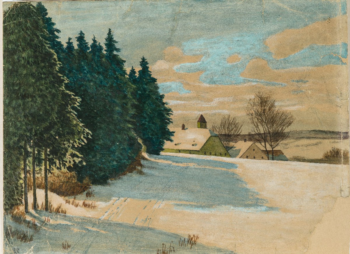 Т. Д. Рихтер (1872–1941). Зимний пейзаж. Житомир. 1900-е.