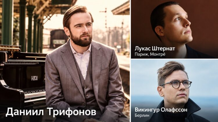 Даниил Трифонов, Лукас Штернат и Викингур Олафссон. Фото: Dario Acosta, Peter Rigaud, Ari Magg