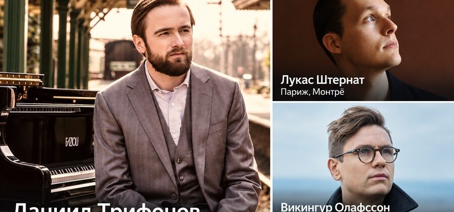 Даниил Трифонов, Лукас Штернат и Викингур Олафссон. Фото: Dario Acosta, Peter Rigaud, Ari Magg